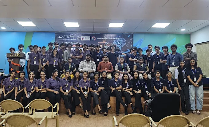 A large learning community gathered after a professional conference
